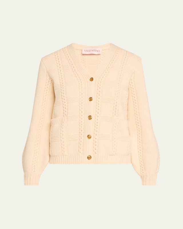 Cable Knit Button Down Cardigan